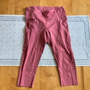 Lululemon Fast and Free Crop 19 inch Pink -Size 10